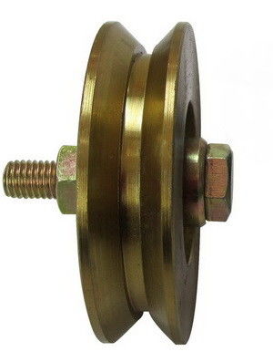 Q235 Metal Y Groove Sliding Gate Wheel With Bolt