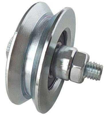 Q235 Metal Y Groove Sliding Gate Wheel With Bolt