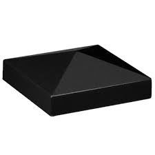 Black Matte Finish Powder Pyramid Post Caps For Wood Post Fence