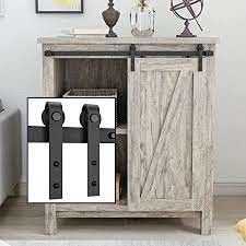 6-Foot Super Mini black powder coated Barn Door Hardware Kits