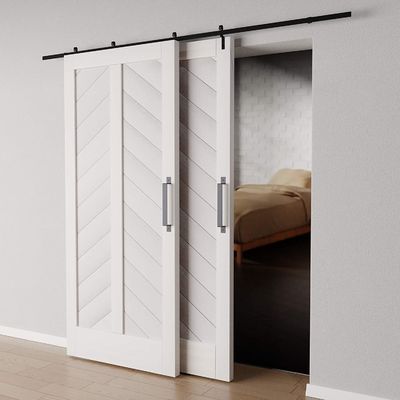 Innovative By Design - 8ft sliding barn door hardware package (talking wheel) - Ultra quiet, designer option, all parts