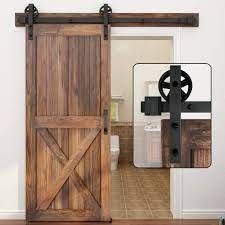Innovative By Design - 8ft sliding barn door hardware package (talking wheel) - Ultra quiet, designer option, all parts