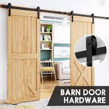 8ft  Black Design slider Ultra quiet  Innovative in  designer option, all part barn door hardware kits