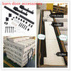 Black Revolving Steel Warehouse Door Hardware One Piece Wall Mounting