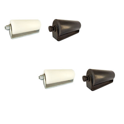 3&quot; Plastic Nylon Rollers For Sliding Gates L Shape Bracket Black