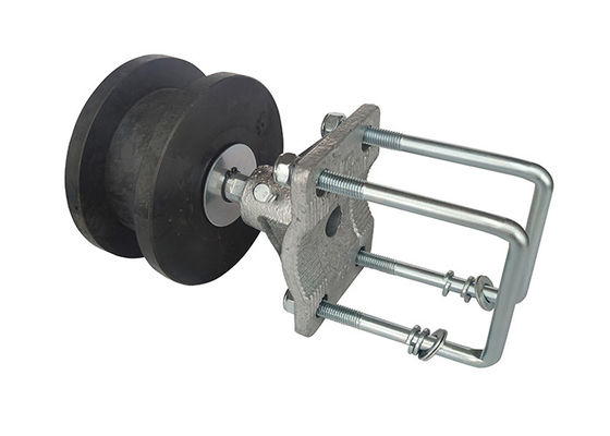 Zinc White Iron Cantilever Gate Nylon Roller With Steel U Bracket